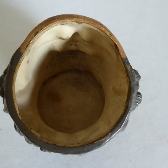 VINTAGE BERNARD BLOCH TOBACCO JAR HUMIDOR ODDITY JOVIAL HAPPY MONK FRIAR (NO LID - Picture 7 of 8